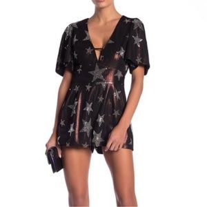 adelyn rae amber star sequin romper